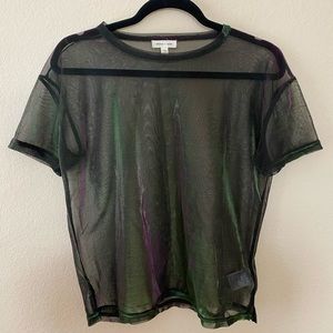 Urban Outfitters iridescent mesh top